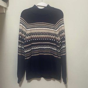 Abercrombie and Fitch Knit Patterned Mockneck Sweater in Medium